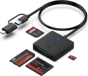 Memory Card Reader 4in1 USB USB-C to SD Micro SD MS CF Card Reader Adapter