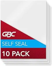GBC Laminating Sheets, Self Adhesive Pouches, Letter Size, Glossy, 3 Mil, SelfSeal, 10 Pack (3747308)