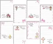 Gersoniel 8 Pack Christian Notepads Inspirational Memo Pads Floral Adhesive Sticky Note Pads Religious Bible Verse Quotes Notepads for Writing Notes Lists Schedules, 4 x 5.5 Inch (Pink Style)