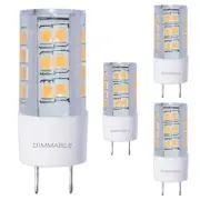 Diodesy 4PK LED Mini Light Bulb T6 Bulb, GY8 Bi-Pin Clear, 2700K, 4.5W,40W