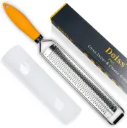 Deiss PRO Citrus Lemon Zester & Cheese Grater — Parmesan Cheese, Lemon, Ginger,