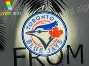 Toronto Blue Jays Man Cave 3D LED 16"x16" Neon Sign Light Lamp Club Wall Decor