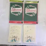 32 HALLMARK CHRISTMAS CARDS - 20 MERRY CHRISTMAS + 12 JOY LAUGHTER