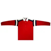 在飛比找momo購物網優惠-【GUCCI 古馳】棉質寬版品牌標誌POLO長衫(紅色/M)