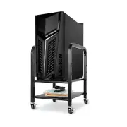 Computer Tower Floor Stand, 2-Tier Adjustable Desktop ATX-Case CPU Holder, PC...