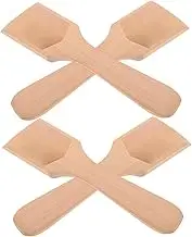 WRITWAA 4pcs Wooden Salt Spoons Compact Kitchen Scoops for Condiments Coffee Tea Baking Lightweight and Versatile for Indoor Outdoor Use for Camping Picnics