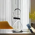 21inch 20W 2700LM Modern 3 Color Touch Dimmer LED Table Lamps Black