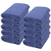 riin 10x Removal Blanket 1.8 x 3.4m Heavy Duty Protective Removalist Padded Sheet for Moving House Wrapping Packing Protecting Furniture in Transit 650GSM