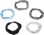 [GOOHOCHY] 5Pcs Sports Headband Elastic Sweatbands for Men and Women for Yoga Running Cycling and Fitness Sweat Absorbent and Comfortable for All Head