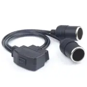 Lightweight 1 Way/2 Way OBD2 Car Cigarette Wire Lighter Socket Power Adapter