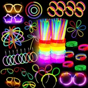 Glow Sticks Party Pack Necklaces 456Pcs Bracelets Ultra Bright Glow in the Dark
