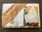 Vintage Burlington Never Never Iron 2 Standard Pillowcases Retro Floral Flower
