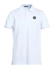 Men's Short Sleeve Polo Cavalli Class Size Large White Black Gold Logo Italian