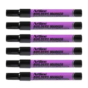 12PK Artline Builders Permanent Marker 2.3mm Bullet Nib - Black
