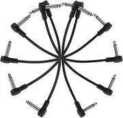 DRESSOOS 6pcs Guitar Patch Cables Instrument Connection Cables for Electric Guitar Effects Oxygen Stable Sound Transmission Stylish Design