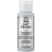 FolkArt Sugar Metallic Acrylic Paint 2oz-Stellar Silver SMFA-50919