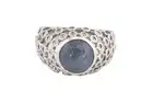925 Sterling Silver Ring Cabochon Natural Blue Sapphire 10x10x3m All Size Availa