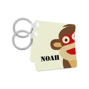 3dRose, Monkey Noah for boys, Key Chain