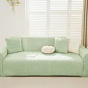 1 Piece Full Package Solid Color Bohemian Style Muxing Jacquard Sofa Cover Elastic Jacquard Sofa Cover Protecting The Sofa From Cat Claws Can Be Used All Year