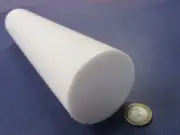 Teflon PTFE Virgin White Rod (2 1/2) 2.50 Diameter x 12" Long, 1 Unit, Extruded