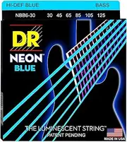 DR HI-DEF NEON - BLUE Colored Bass Strings: 6-String Medium 30-125