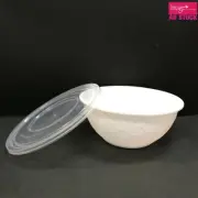 50pcs 1050ml Take Away Food Container w Lid Food Bowl Soup Noodle Restaurant