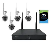Elinz 4CH CCTV Wireless Security System 2MP IP WiFi Camera 4x 1080P NVR Outdoor 1TB H265