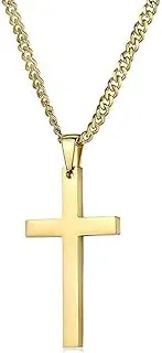 [LIFETIME BLING] Gold Chain Cross Necklace for Men, Husband, Father and Best-friend. Big Religious Cross