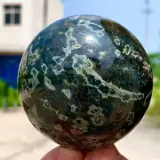 430G Natural Colorful ocean jasperquartz geode crystal sphere ball healing