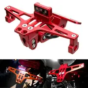 Motorcycle License Plate Holder Bracket LED Rear Light 12V CNC Fender For YAMAHA BWS 29 BLUE