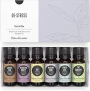 Edens Garden De-Stress Essential Oil 6 Set, Best 100% Pure Aromatherapy Relaxation Kit (For Diffuser- Anxiety & Stress Relief), 10 ml
