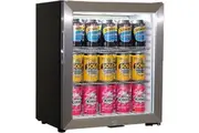 Schmick Glass Door Mini Bar Accommodation Fridge Quiet Running With Shallow Depth Model SK55-SS