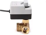 Brass Motorized Ball Valve 1/2inch 3/4inch 1inch 2 Inch 3 Way Motorized Electric Three Wires Two Point Control with Manual Switch 1Pcs (Size : 1/2inch, Color : 12VDC) (Color : 12vdc (Color : 24vdc,