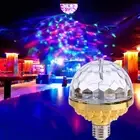 Rgb Light Bulb Wide Application Decorative Colorful Rotating E27 Rgb Lamp Party