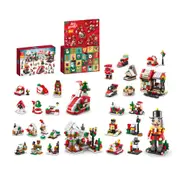 Christmas Advent Calendar 24 Days Countdown Christmas 6-in-1 Building Blocks Toys