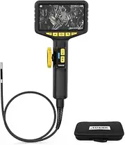 Two-Way 210° Endoscope Camera with Light, 0.21inch Borescope Inspection Camera, 5-inch 1080P Articulating Borescope with LED Light 3FT Flexible Cable, 32GB SD Card