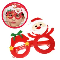 在飛比找Yahoo奇摩購物中心優惠-摩達客 派對造型眼鏡-DIY聖誕老公公星星紅圓框