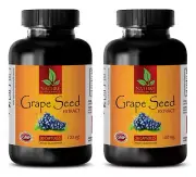 Grape Seed Extract 150mg. Most Powerful Antioxidant (2 Bottles, 60 Capsules)