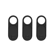 Mini Plastic Shutter Magnet Slider Cover For Pc Iphone Notebook Camera Lens 3Pcs Black Screen Protectors