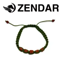 在飛比找momo購物網優惠-【ZENDAR】頂級天然紅珊瑚鼓形編織手鍊 79084-G(