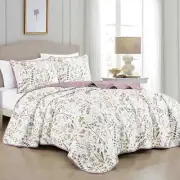 3 Piece Printed Quilt Set Lightweight Bedspread Set Lara