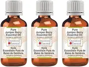 Greenwood Essential Pure Juniper Berry Essential Oil (Juniperus communis) 100% Natural Therapeutic Grade Steam Distilled for Personal Care (Pack of Three) 100ml X 3 (10oz)