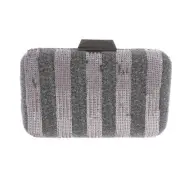 Hematite Tone Metal Grey Glitter Fabric Sequins Evening Bag JXL003-GRY
