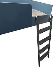 Rv Bunk Ladder 60 Inch 65 69 71" Tall, School Dorm Room Campervan Motorhome Trailer Bed Ladder/Step/Climbing Ladder with 3 Inch Wood Pedal, Floorstanding,Black-1.5m/59 inch/5ft