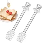 Honey Wand - 2X Honey Server - Kitchen Utensils Clear Stir Wand for Mixing Beverages Syrup Jam Pot Jar Containers