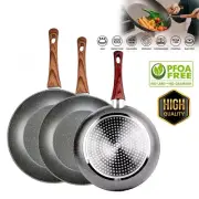 24/28/32CM Marble Stone Frying Pan Ceramic Coated Non Stick Cookware Frypan Wok
