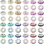 [Craftdady] 200 pcs Brass Imitation Pearl Rondelle Spacer Beads for Jewelry Making 12 mm Wave Edge Spacer Beads for Beadable Pens Large Hole Spacer Beads for DIY Bracelets Earrings Hole:4.5 mm