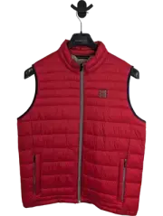 Bugatti Air Series Red Quilted Gilet Sleeveless Jacket - Size 54