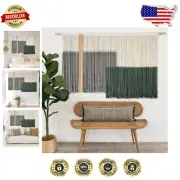 Geometric Green Macrame Wall Hanging for Boho Style - Lightweight & Durable