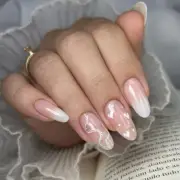 24Pcs Valentines Press on Nails Medium Almond Fake Nails White white heart